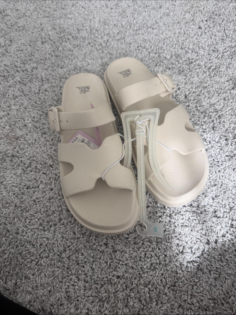 wild fable Cream Slide Sandals